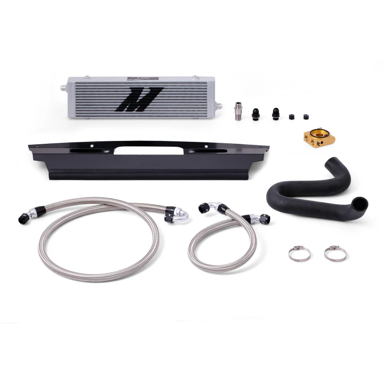Mishimoto 2015+ Ford Mustang GT Thermostatic Oil Cooler Kit - Silver - Image 8
