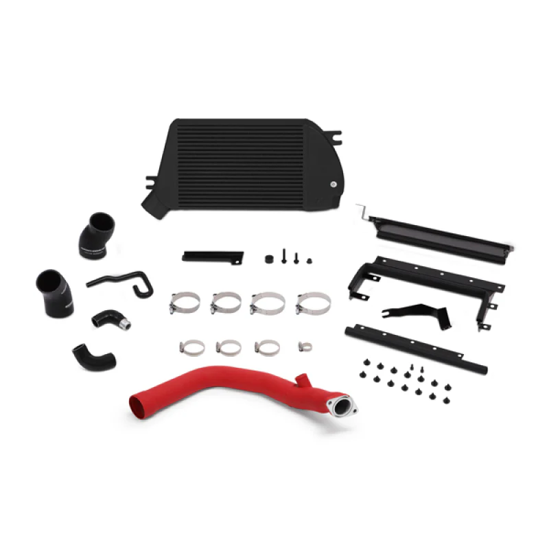 Mishimoto 2015 Subaru WRX Top-Mount Intercooler Kit - Powder Coated Black & Wrinkle Red Pipes - Image 4
