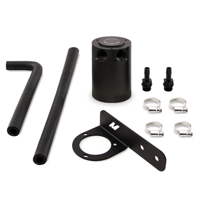 Mishimoto 2016+ Honda Civic 1.5L Turbo Baffled Oil Catch Can Kit - Black (PCV Side) - Image 2