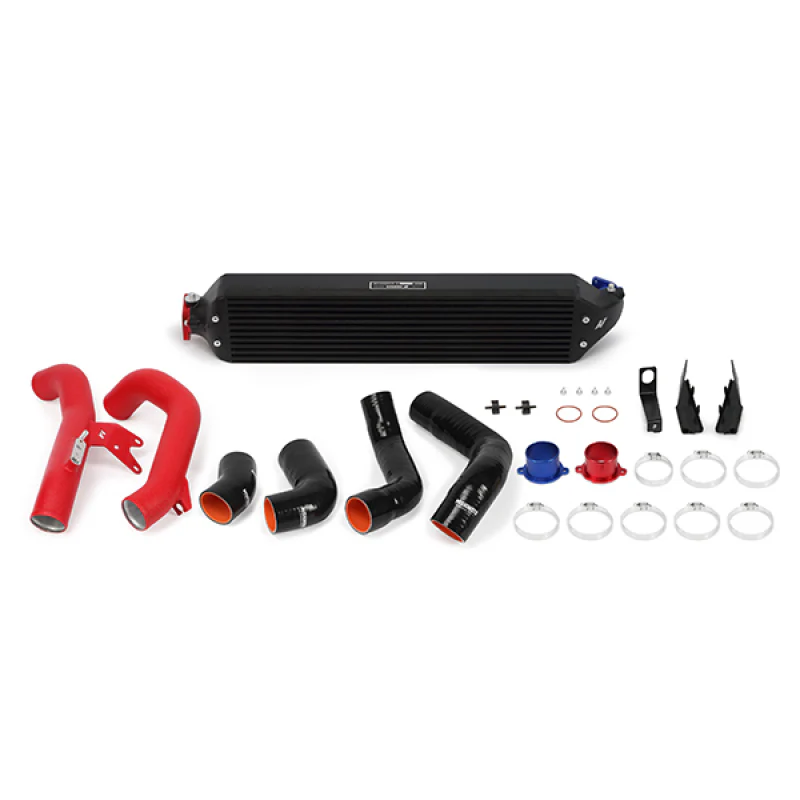 Mishimoto 2016+ Honda Civic 1.5T / 2017+ Honda Civic Si Black Intercooler Kit w/Red Pipes - Image 2