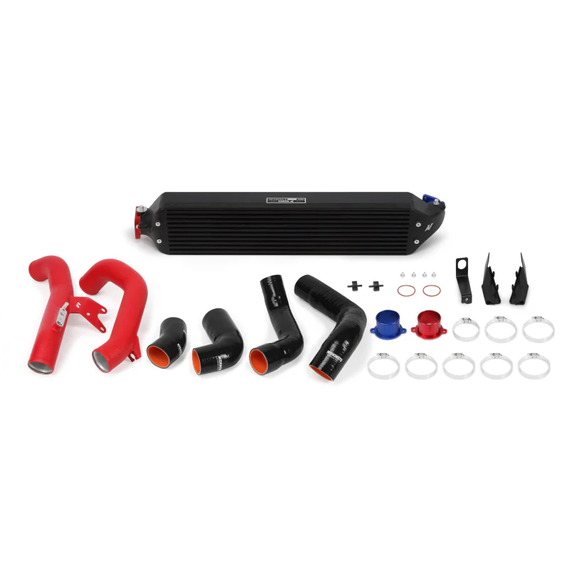 Mishimoto 2016+ Honda Civic 1.5T / 2017+ Honda Civic Si Black Intercooler Kit w/Red Pipes - Image 4