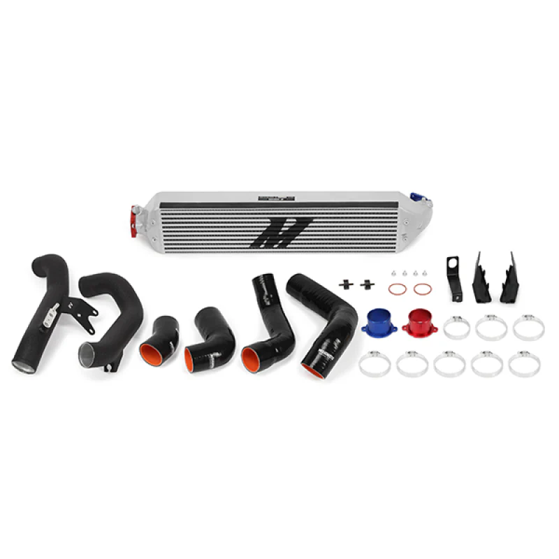 Mishimoto 2016+ Honda Civic 1.5T / 2017+ Honda Civic Si Silver Intercooler Kit w/Black Pipes - Image 2