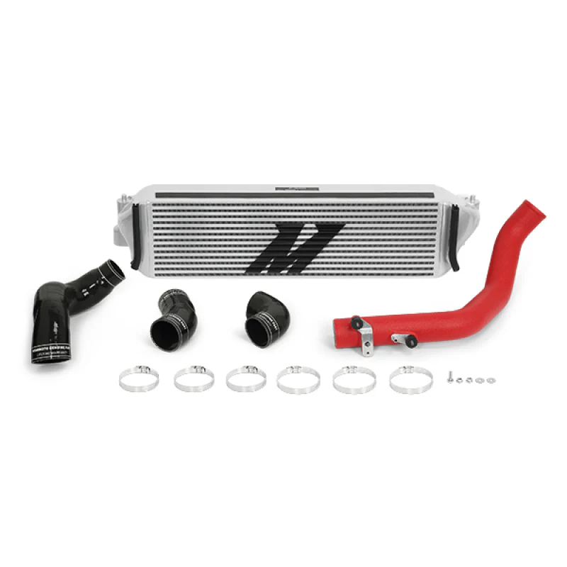 Mishimoto 2017+ Honda Civic Type R Intercooler Kit - Silver Intercooler Red Piping - Image 3