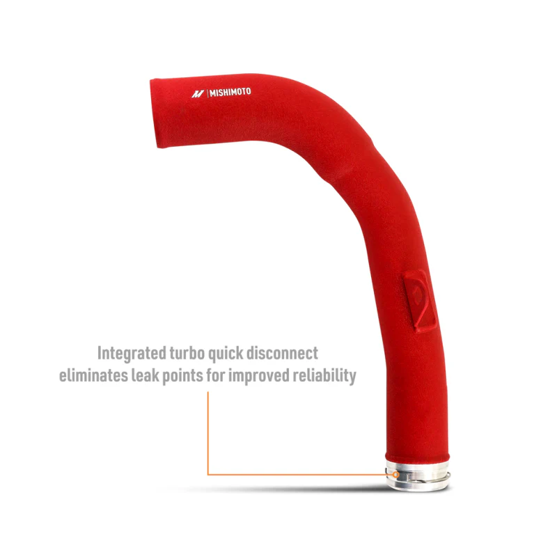 Mishimoto 2022+ Subaru WRX Charge Pipe - Wrinkle Red - Image 3