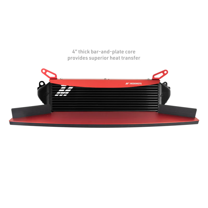 Mishimoto 2023+ Toyota GR Corolla Intercooler & Pipe Kit - Black Cooler - Red Pipes - Image 3