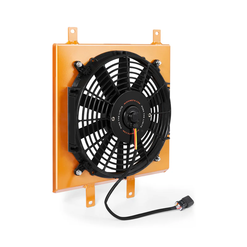 Mishimoto 92-00 Honda Civic Aluminum Fan Shroud Gold - Image 2