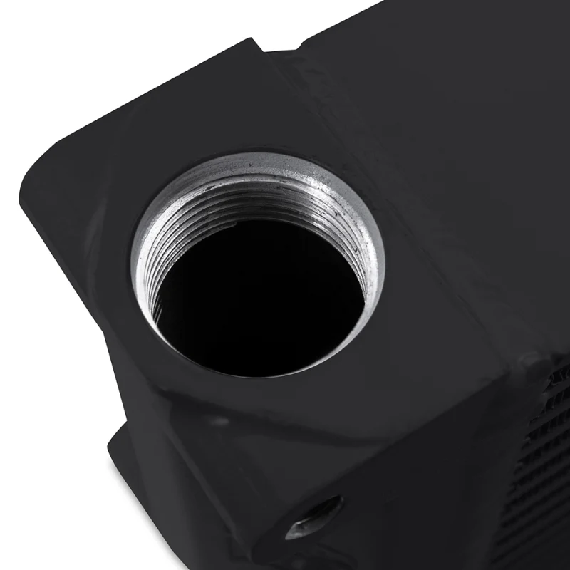 Mishimoto Heavy-Duty Oil Cooler - 17in. Same-Side Outlets - Black - Image 4