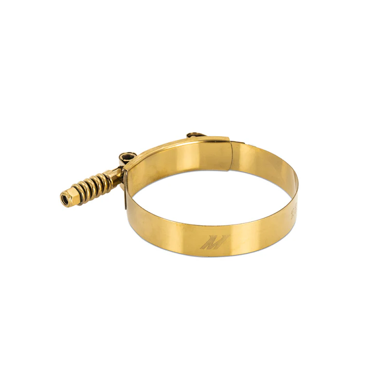 Mishimoto Stainless Steel Constant Tension T-Bolt Clamp 4.09in.-4.41in. (104mm-112mm) - Gold - Image 2
