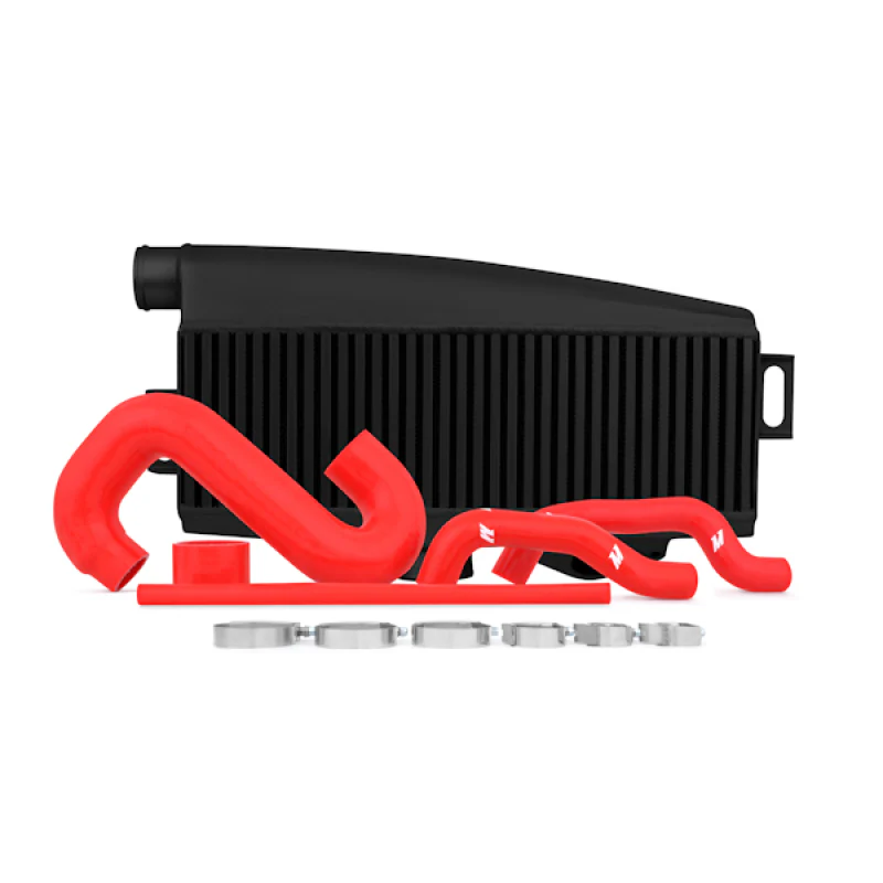 Mishimoto Subaru 02-07 WRX/04-07 STi Top-Mount Intercooler Kit - Powder Coated Black & Red Hoses - Image 2
