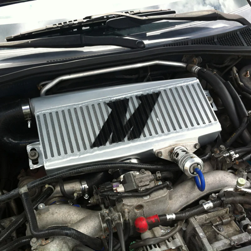 Mishimoto Subaru 02-07 WRX/04-07 STi Top-Mount Intercooler Kit - Powder Coated Black & Red Hoses - Image 5
