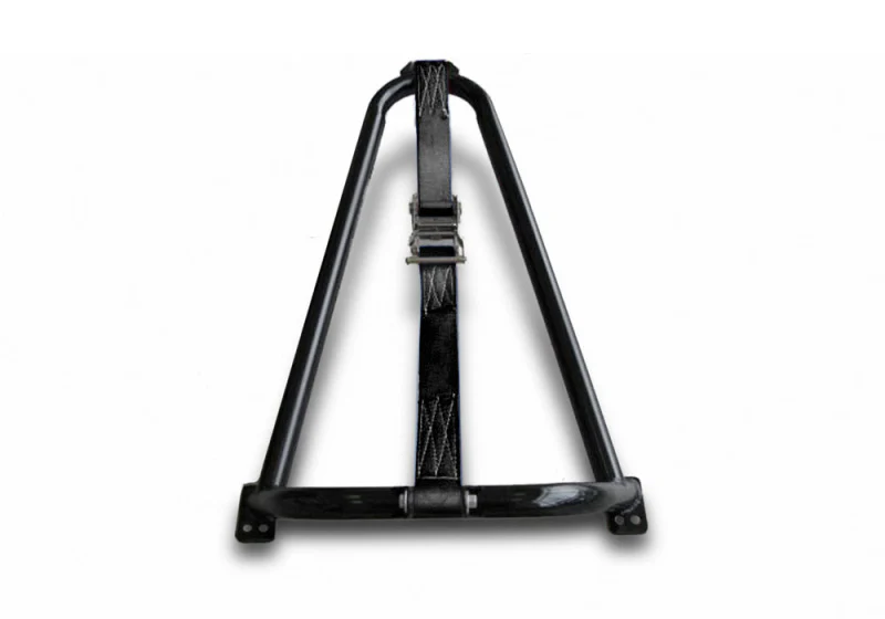 N-Fab Bed Mounted Tire Carrier Universal - Gloss Black - Black Strap - Image 3