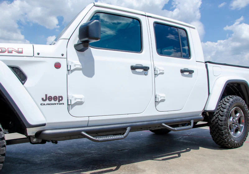 N-Fab Nerf Step 2019 Jeep Wrangler JT 4DR Truck Full Length - Tex. Black - 3in - Image 8