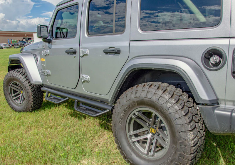 N-Fab Podium LG 2019 Jeep Wrangler JT 4DR Truck - Full Length - Tex. Black - 3in - Image 3