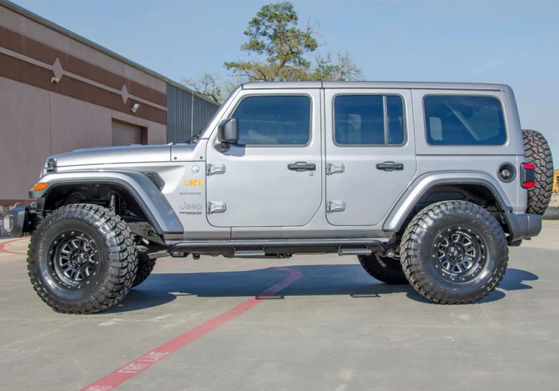 N-Fab RKR Rails 2018 Jeep Wrangler JL 4 Door Dab Length - Gloss Black - 1.75in - Image 11