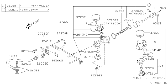 OEM Japan Clutch Master Cylinder Subaru Impreza WRX 2002-2006, Impreza STi 2004-2006 37230-FE060 - Image 6