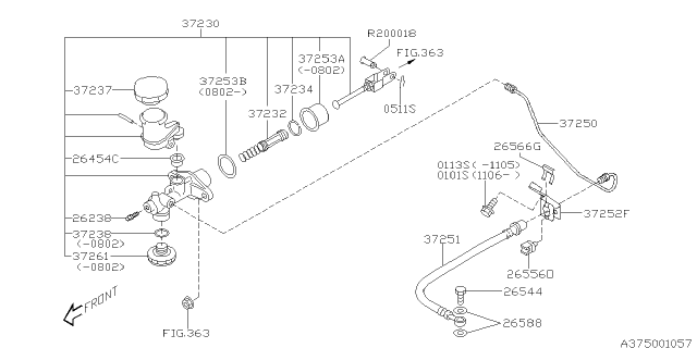 OEM Japan Clutch Master Cylinder Subaru Impreza WRX 2012-2014, Impreza STi 2012-2014 37230-FG031 - Image 4
