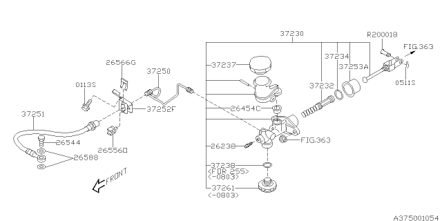 OEM Japan Clutch Master Cylinder Subaru Outback & Legacy 2005-2009 37230-AG050 - Image 3