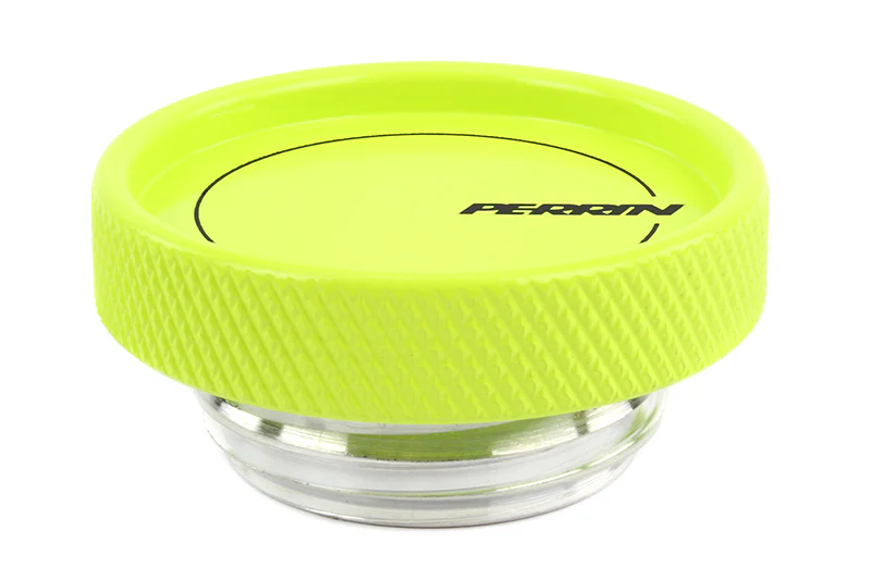 PERRIN 02-26 Subaru Impreza/WRX/STI & 13-26 Crosstrek/BRZ/FR-S/GR86/GR86 Oil Fill Cap - Neon Yellow - Image 2