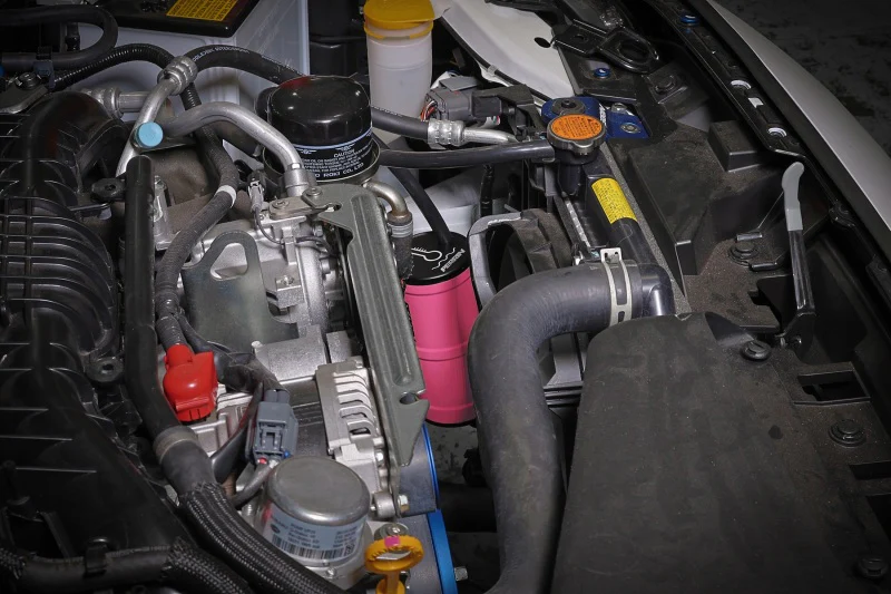 PERRIN 02-26 Subaru WRX / 04-21 STI / 13-26 BRZ/GR86/FRS/86 Coolant Overflow Tank - Hyper Pink - Image 6