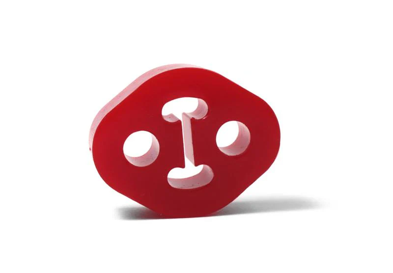 PERRIN Subaru / Universal 12mm ID 1.5in. Hole Offset Exhaust Hanger - Red (Sold Individually) - Image 3