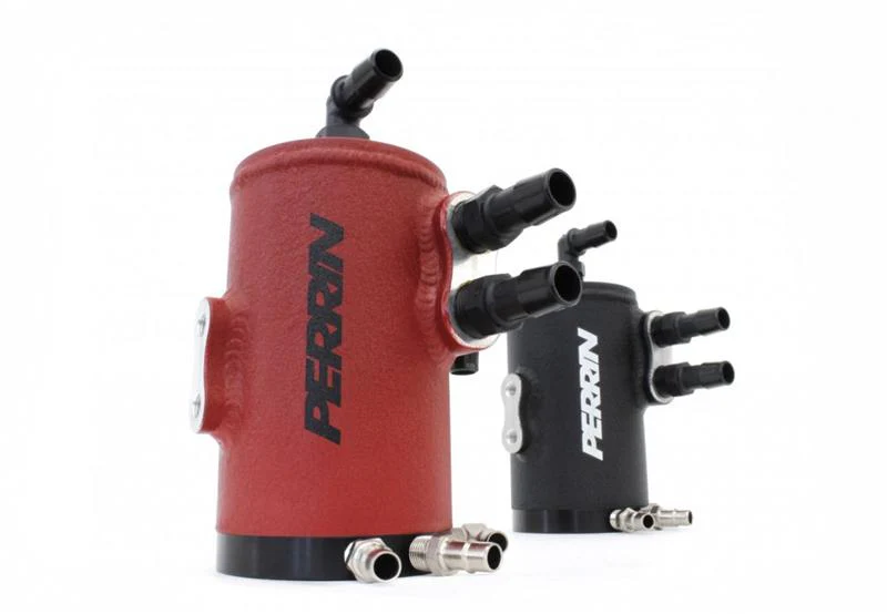 PERRIN 08-14 Subaru WRX / 08-21 STI / 05-09 Legacy GT & Outback XT Air Oil Separator - Red - Image 3