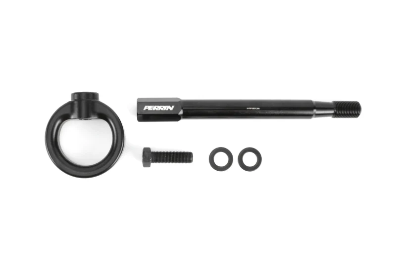 PERRIN 08-14 Subaru WRX & STI / 08-11 Impreza / 05-09 Legacy Tow Hook Kit (Front) - Flat Black - Image 8