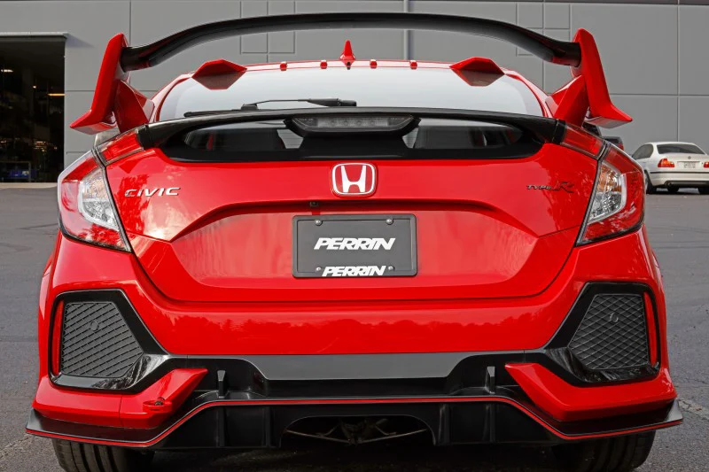 PERRIN 17-21 Honda Civic Si/Type R/Touring/Hatchback Tow Hook Kit Rear - Red - Image 8