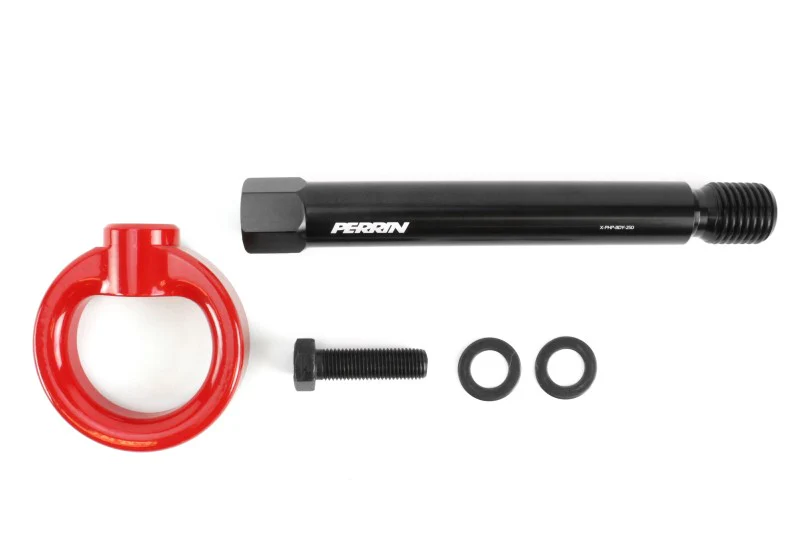 PERRIN 17-21 Honda Civic Si/Type R/Touring/Hatchback Tow Hook Kit Rear - Red - Image 9
