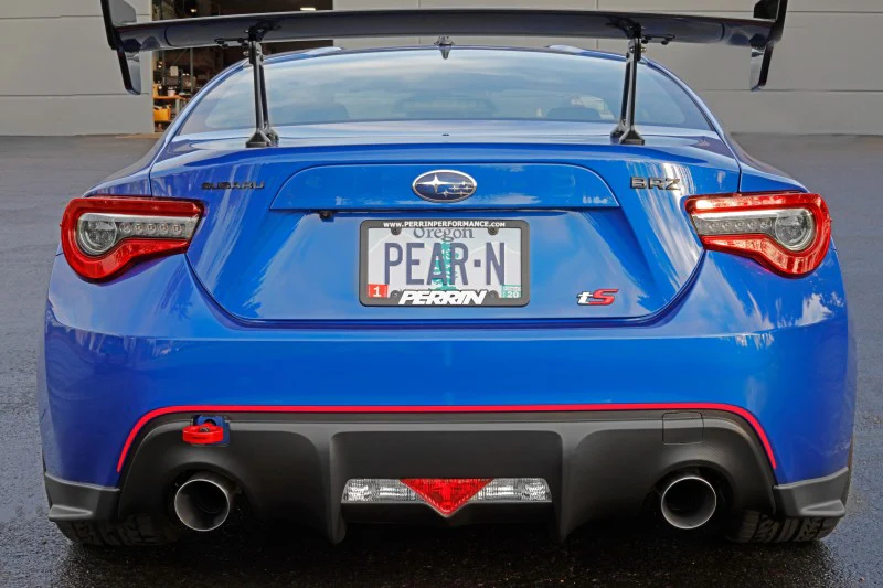 PERRIN 13-26 Subaru BRZ / 13-20 Scion FRS & Toyota 86 / 22-26 GR86 Tow Hook Kit (Rear) - Red - Image 10