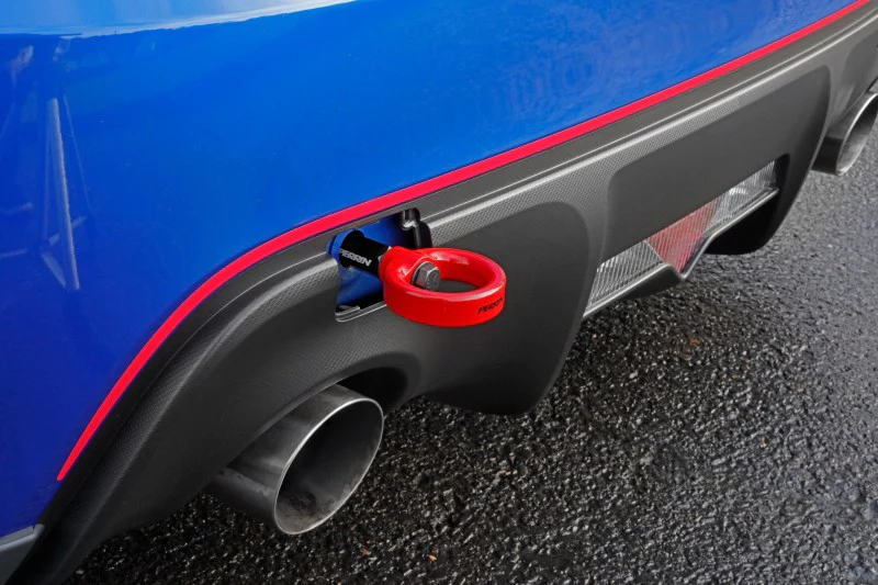 PERRIN 13-26 Subaru BRZ / 13-20 Scion FRS & Toyota 86 / 22-26 GR86 Tow Hook Kit (Rear) - Red - Image 5