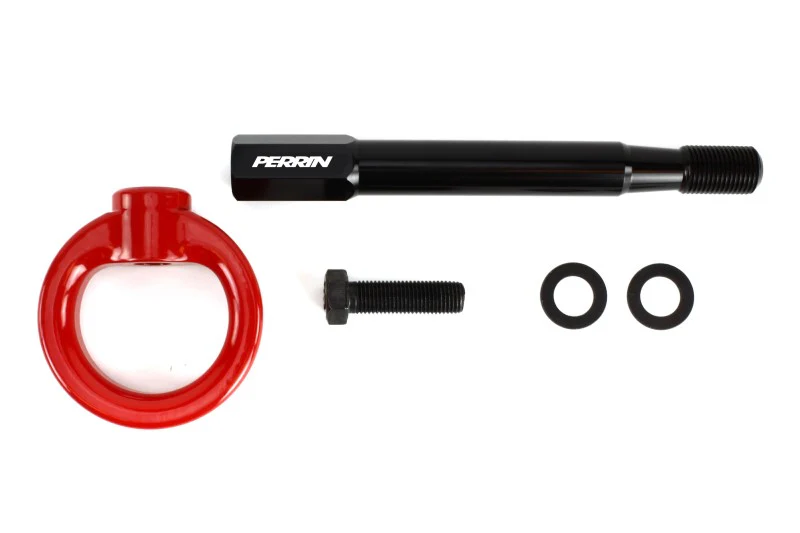 PERRIN 13-26 Subaru BRZ / 13-20 Scion FRS & Toyota 86 / 22-26 GR86 Tow Hook Kit (Rear) - Red - Image 8