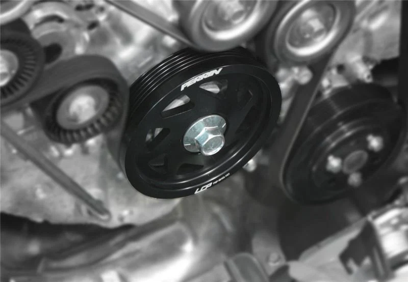 PERRIN 15-18 Subaru WRX / 13-20 BRZ / 14-18 FXT / 13-16 Crosstrek Lightened Crank Pulley - Black - Image 4