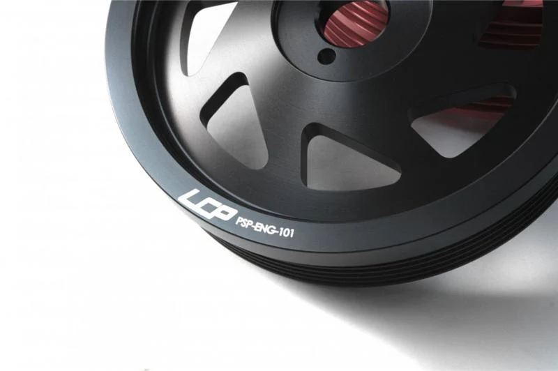 PERRIN 15-18 Subaru WRX / 13-20 BRZ / 14-18 FXT / 13-16 Crosstrek Lightened Crank Pulley - Black - Image 5