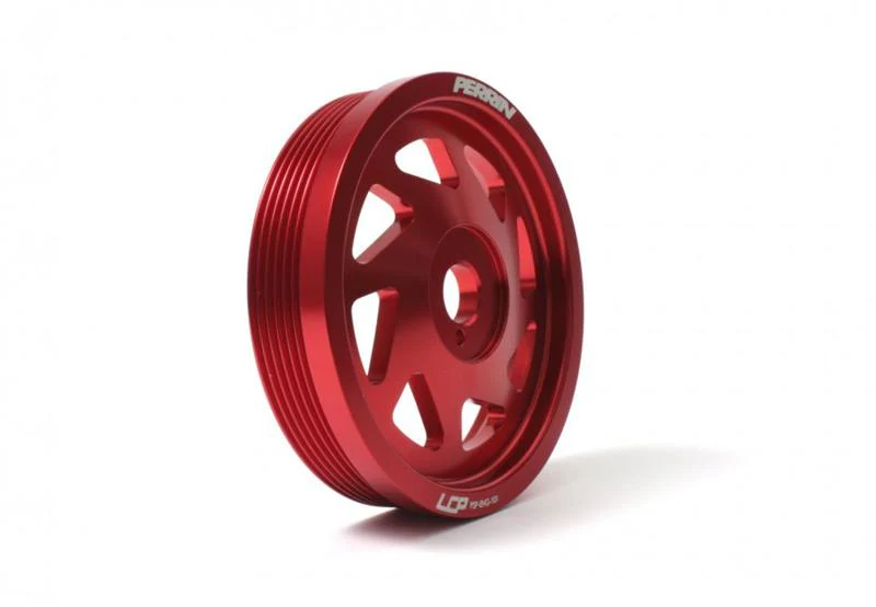 PERRIN 15-18 Subaru WRX / 13-20 BRZ / 14-18 FXT / 13-16 Crosstrek Lightened Crank Pulley - Red - Image 3