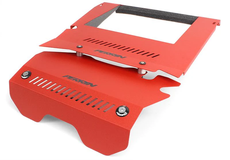 PERRIN 15-21 Subaru WRX Engine Cover Kit (Intercooler & Pulley Covers Incl.) - Red - Image 4