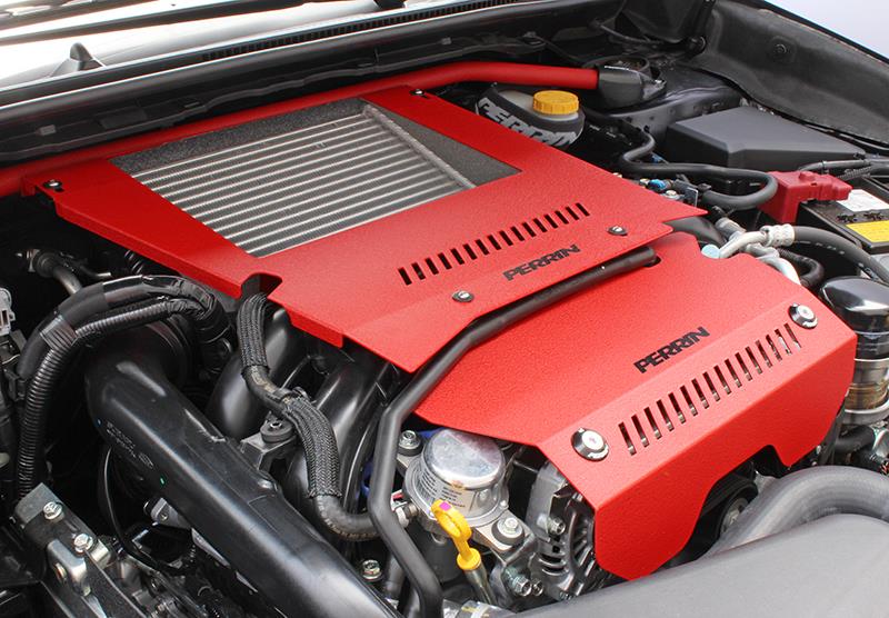 PERRIN 15-21 Subaru WRX Engine Cover Kit (Intercooler & Pulley Covers Incl.) - Red - Image 6
