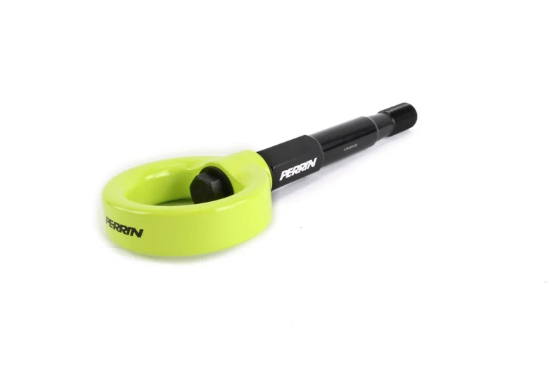 PERRIN 15-17 Subaru WRX & STI / 13-17 Crosstrek / 12-16 Impreza Tow Hook Kit (Front) - Neon Yellow - Image 2