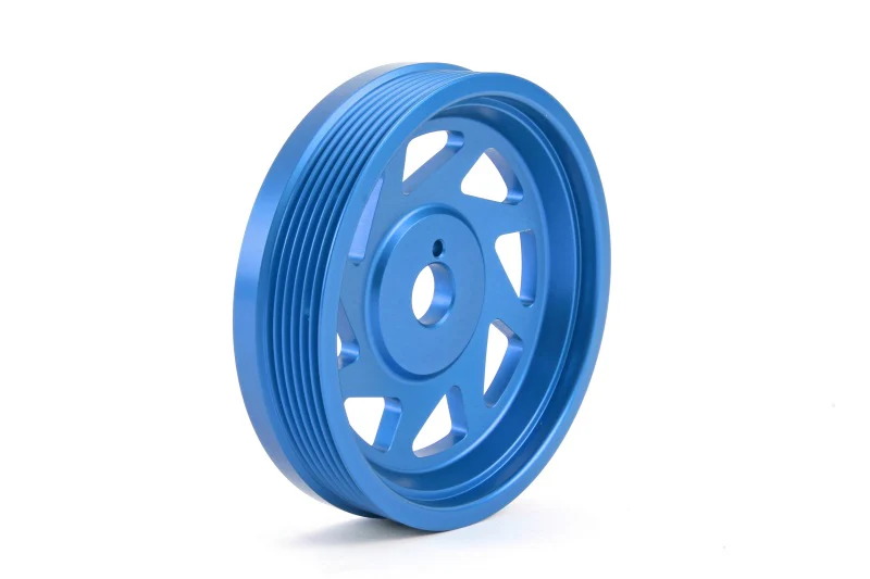 PERRIN 15-18 Subaru WRX / 13-20 BRZ / 14-18 FXT / 13-16 Crosstrek Lightened Crank Pulley - Blue - Image 2