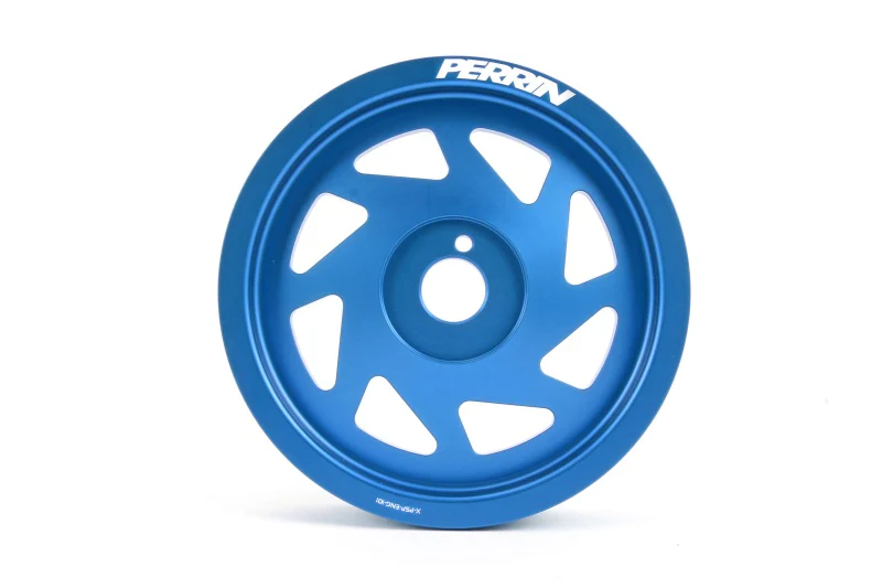 PERRIN 15-18 Subaru WRX / 13-20 BRZ / 14-18 FXT / 13-16 Crosstrek Lightened Crank Pulley - Blue - Image 3