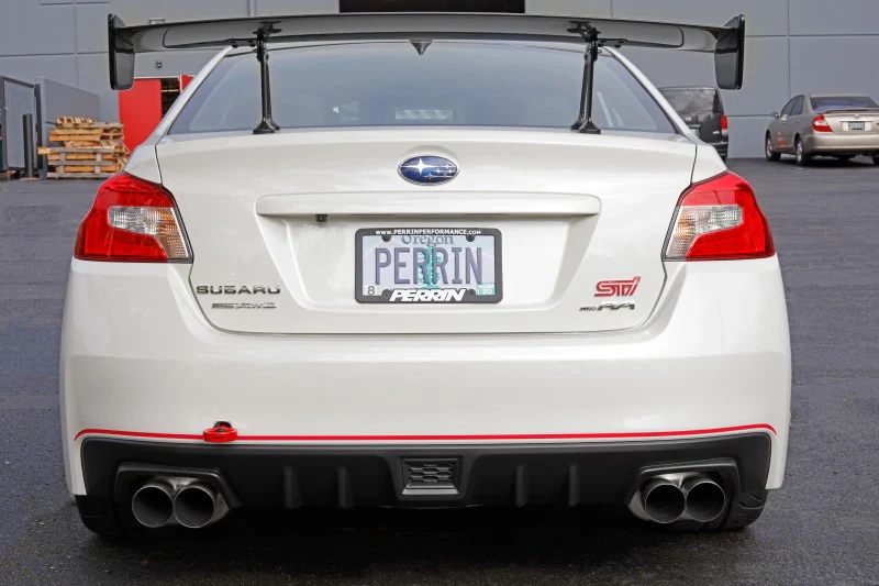 PERRIN 15-21 Subaru WRX/STI Tow Hook Kit (Rear) - Red - Image 2