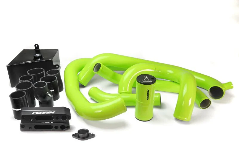 PERRIN 15-21 Subaru WRX Front Mount Intercooler Boost Tube Kit - Neon Yellow - Image 3