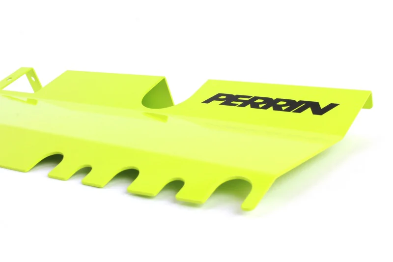PERRIN 15-21 Subaru WRX/STI Radiator Shroud (With OEM Intake Scoop) - Neon Yellow - Image 2