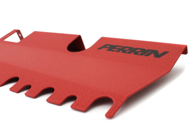 PERRIN 15-21 Subaru WRX/STI Radiator Shroud (With OEM Intake Scoop) - Red - Image 3