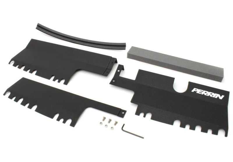 PERRIN 15-21 Subaru WRX/STI Radiator Shroud (With/Without OEM Intake Scoop) - Black - Image 4