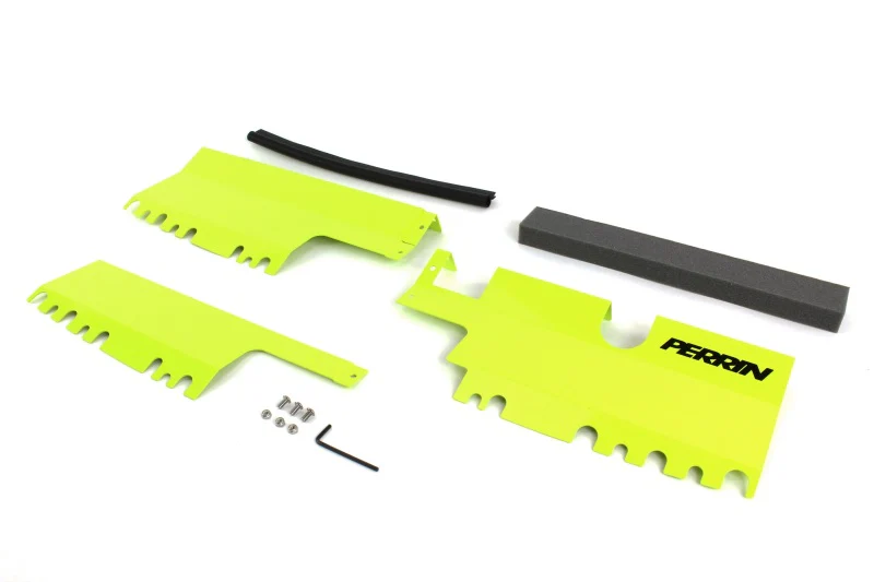 PERRIN 15-21 Subaru WRX/STI Radiator Shroud (With/Without OEM Intake Scoop) - Neon Yellow - Image 5