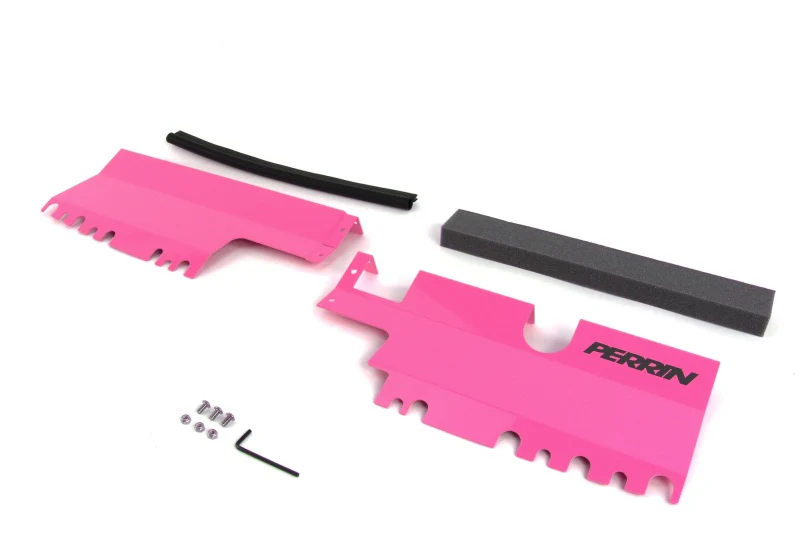 PERRIN 15-21 Subaru WRX/STI Radiator Shroud (Without OEM Intake Scoop) - Hyper Pink - Image 2