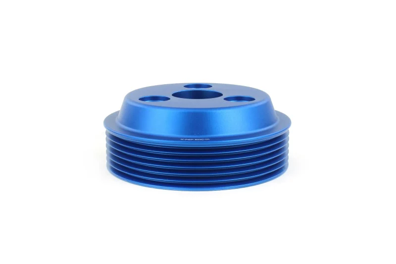 PERRIN 22-26 Subaru WRX / 21-25 Crosstrek / 20-25 LGT/OBXT/FXT Lightweight Water Pump Pulley - Blue - Image 2