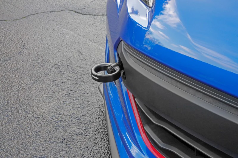 PERRIN 18-21 Subaru WRX & STI / 13-25 BRZ / 17-20 Toyota 86 Tow Hook Kit (Front) - Flat Black - Image 2