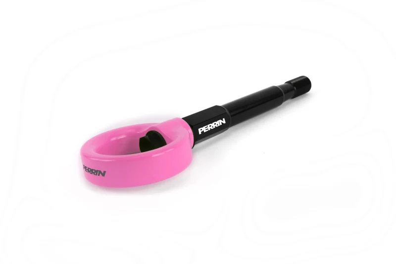 PERRIN 18-21 Subaru WRX & STI / 13-25 BRZ / 17-20 Toyota 86 Tow Hook Kit (Front) - Hyper Pink - Image 4