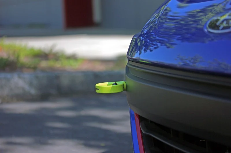 PERRIN 18-21 Subaru WRX & STI / 13-25 BRZ / 17-20 Toyota 86 Tow Hook Kit (Front) - Neon Yellow - Image 2